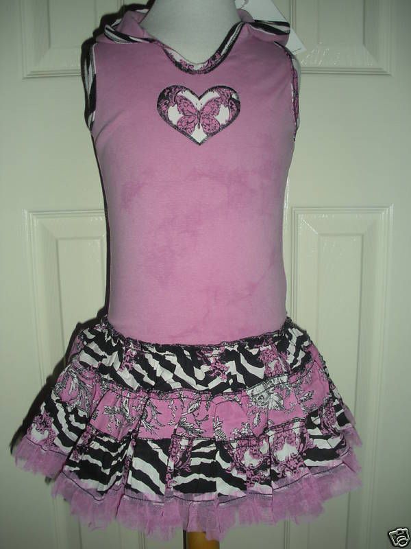 NW Ooh La La Couture Hoodie Zebra Print Twirl Dress 2
