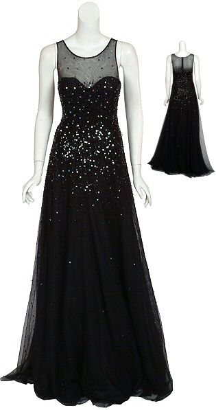 Glistening Bellville Sassoon Sequin Gown Dress 8 New