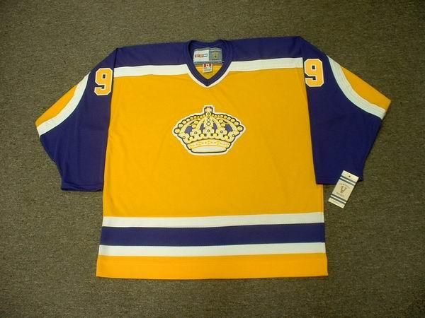 bernie nicholls kings 1985 vintage jersey medium