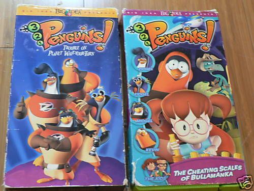 Lot of 2 3 2 1 Penguins VHS Animated Videos Big Idea