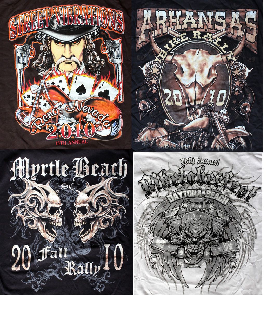 USA Rally Bike Week T shirts XL inc Myrtle Beach Daytona Reno 