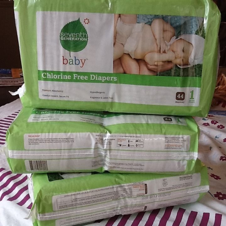 Seventh Generation Diapers 132 Count Size 1 8 14 Lbs 