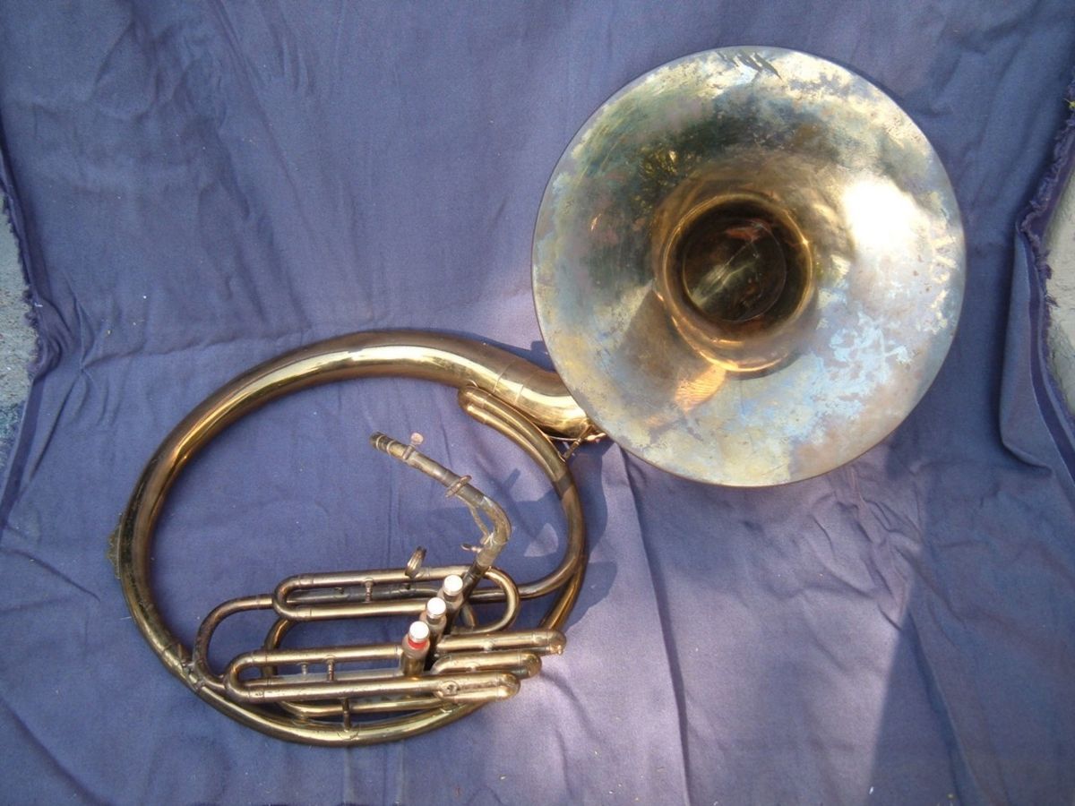 VINTAGE BERTELLI Eb? TENOR SOUSAPHONE TUBA Sousafone Brass ITALY 10188 