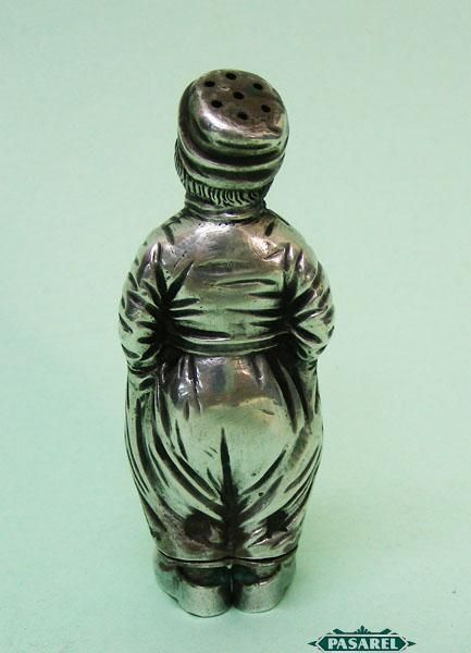 Berthold Muller Novelty German Silver Boy Salt Pepper Shaker 