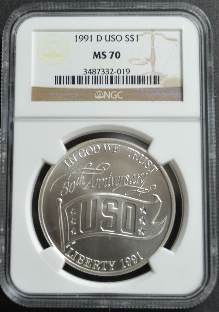 1991 D USO NGC MS 70 COMMEMORATIVE SILVER US MINT COIN MGL 1358