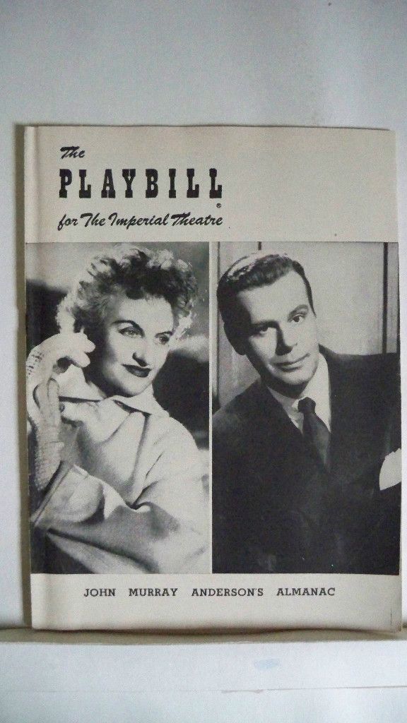   Andersons Almanac Playbill Billy Dewolfe Hermione Gingold 1954