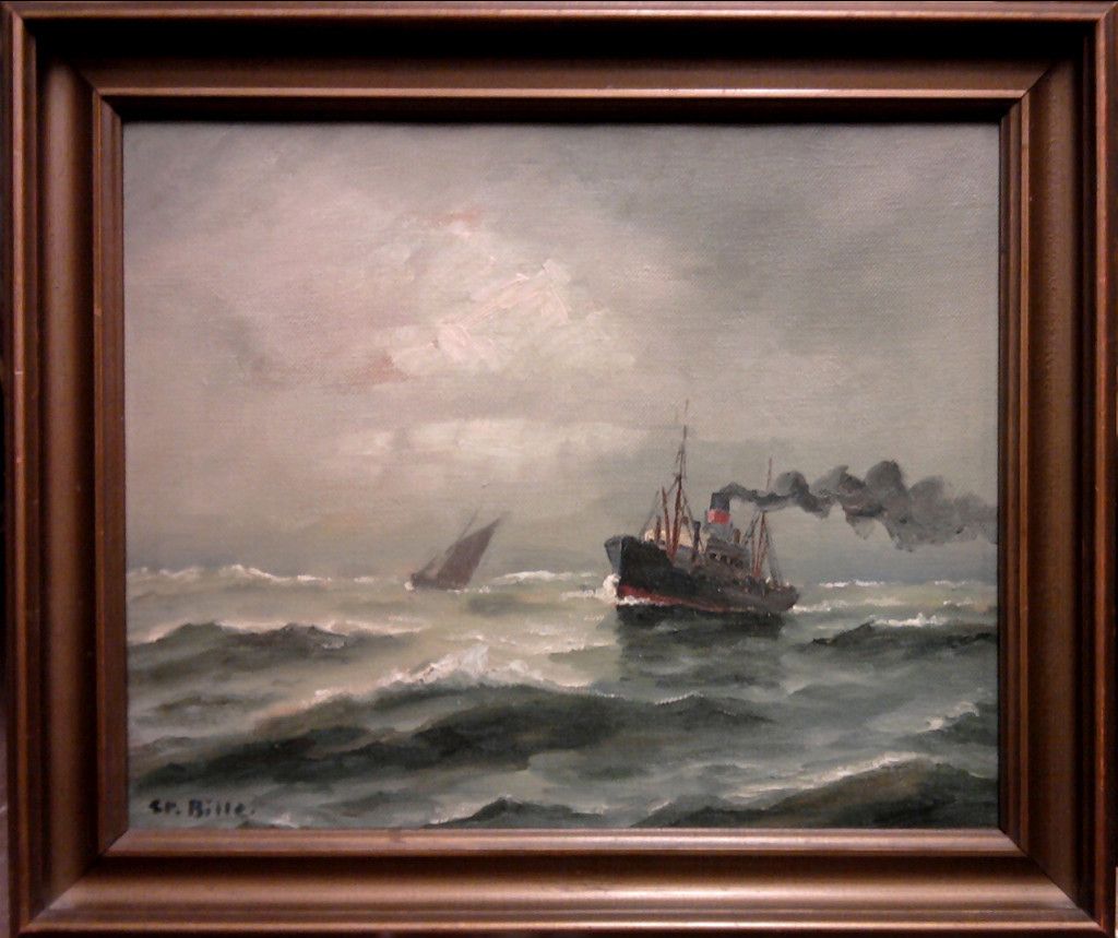Steen Bille 1890 1953 Steamship at Sea