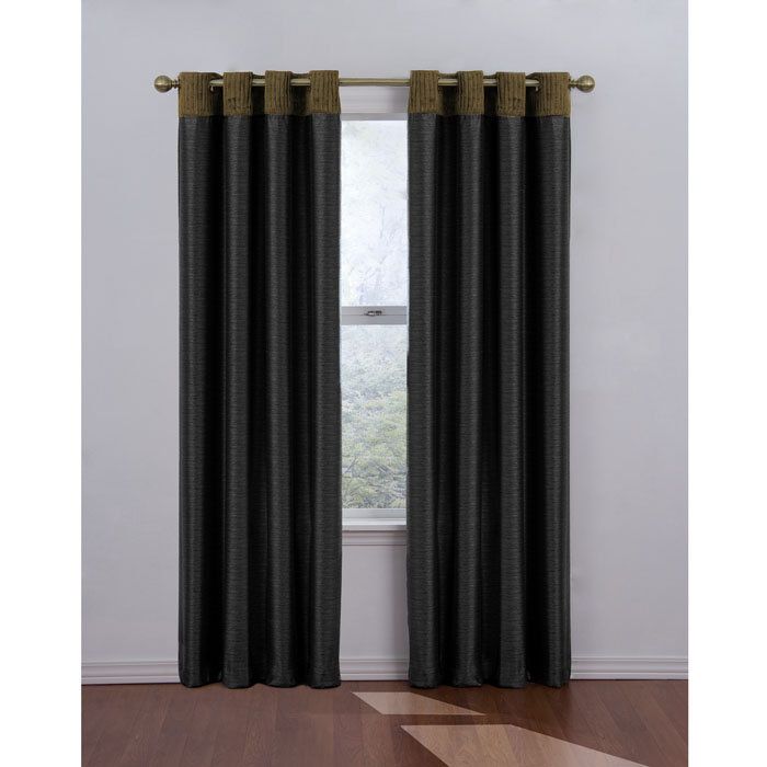 Eclipse Venetian Blackout Window Curtain Panel Black 63 Length