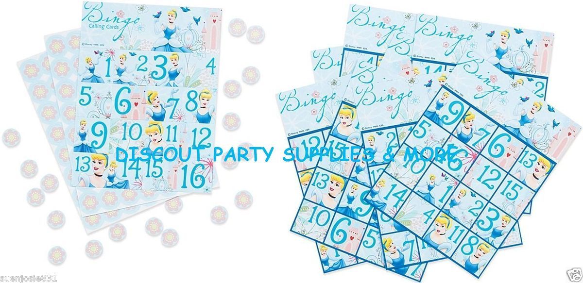 Disney Cinderella Dreamland Bingo Party Game Party Supplies