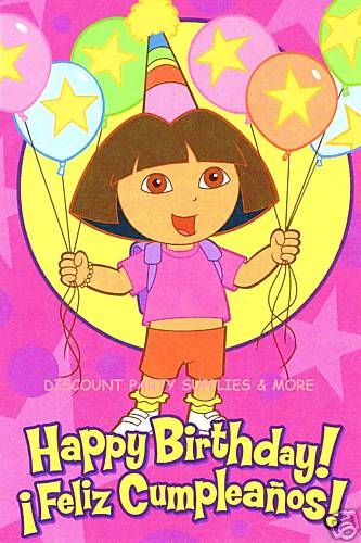 Dora The Explorer Happy Birthday Card Feliz Cumpleanos