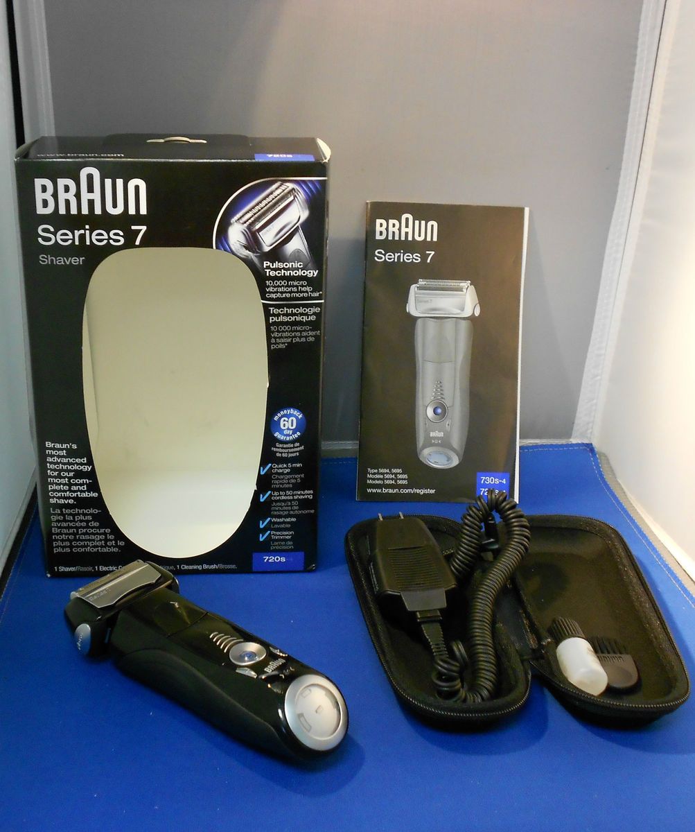 BRAUN SERIES 7 720S PULSONIC SHAVER BLACK EXCELLENT CONDITION