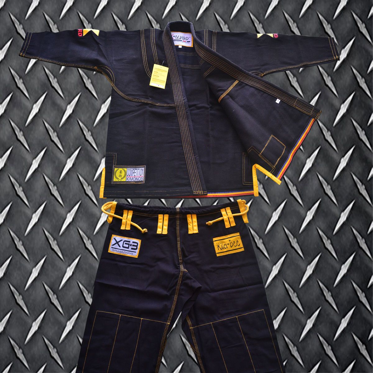 JIU JITSU GI A2 BJJ KIMONO X GUARD SERIES 3 KILLA BEE SOLD OUT BLACK 