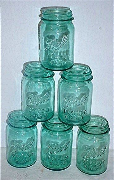 Blue Ball Perfect Mason Pint Fruit Canning Jars