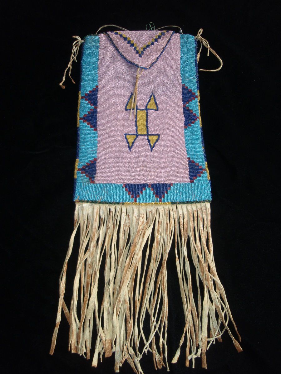 Blackfoot Beaded Flat Bag Circa 1880s