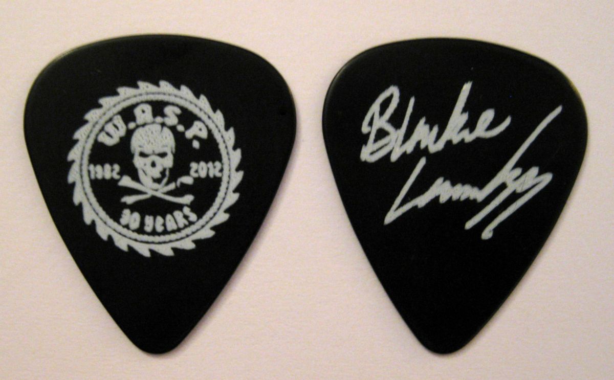 Wasp Blackie Lawless RARE Guitar Pick 2012 Black