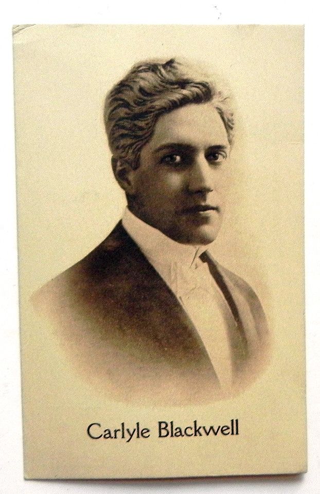 C1917 Carlyle Blackwell Silent Film Actor Adv Postcard