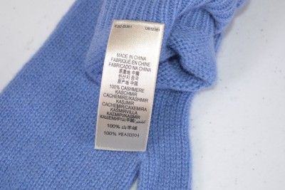   BURBERRY $175 100% CASHMERE BLUEBELL BLUE NOVA CHECK MITTENS GLOVES