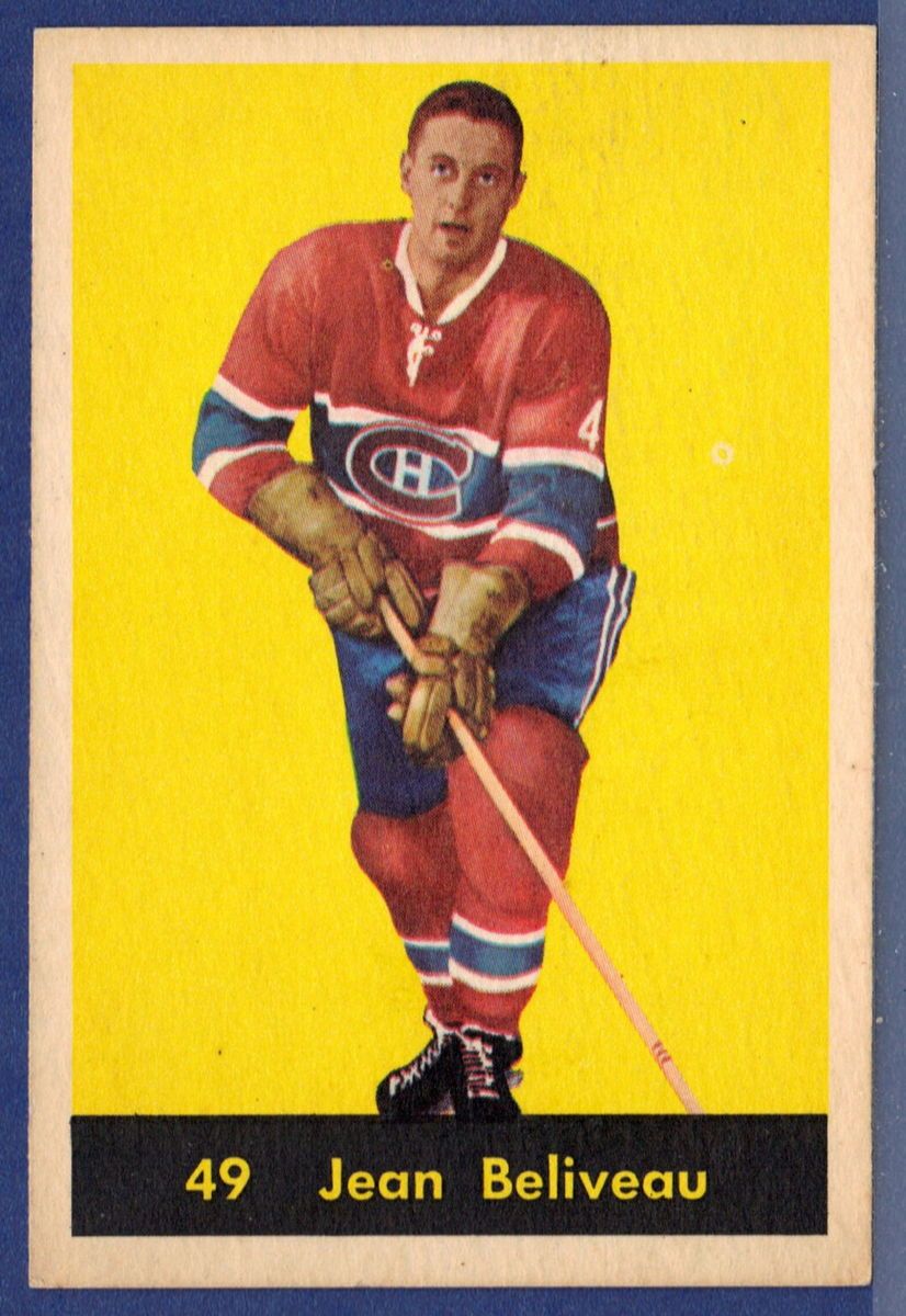 1960 61 Parkhurst NO49 Jean Beliveau Canadiens NRMT MT