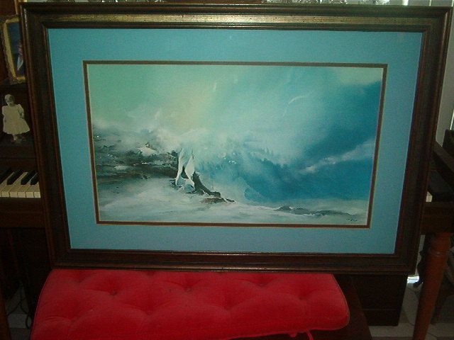 Carolyn Blish Signed Numbered Seaside Gulls Framed