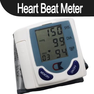    Wrist Cuff Arm Blood Pressure Monitor Heart Beat Meter Machine Gauge