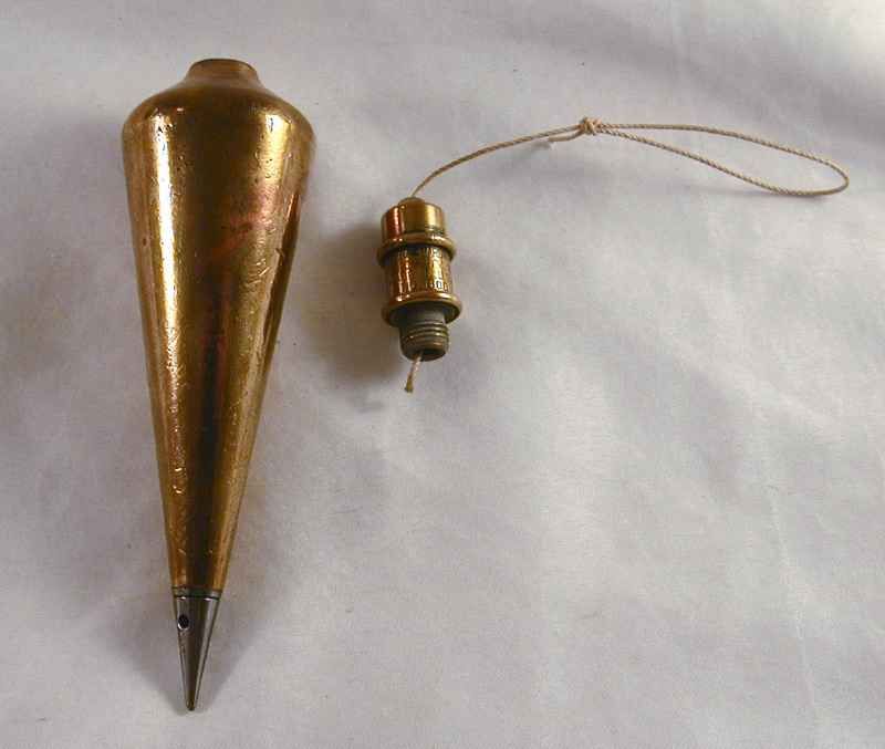 Vintage Brass Plumb Bob Number 800, 16 Oz General Hardware Mfg Co. NY 