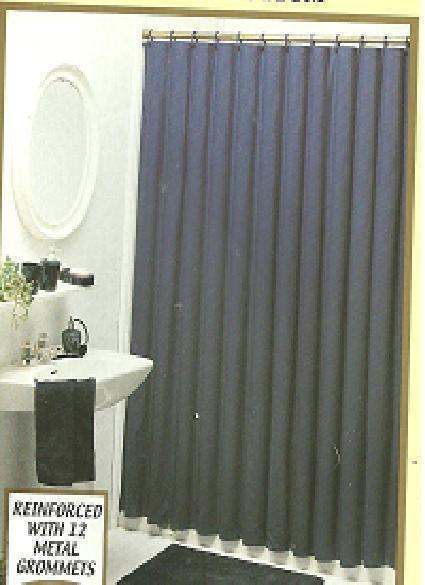 New Navy Blue Shower Curtain Liner Vinyl Grommets