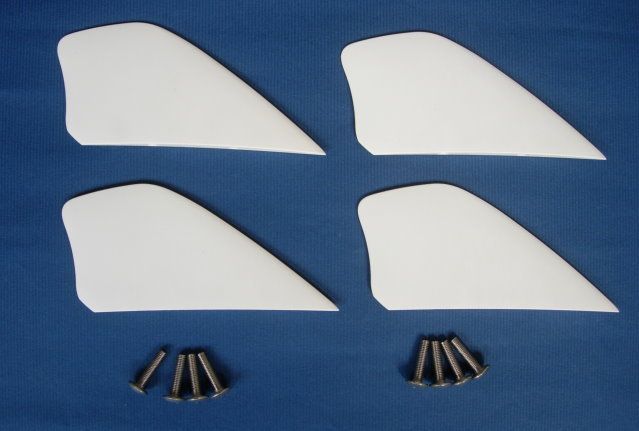   Kiteboarding 4 Pcs 2 25 inch Fins for Kiteboard Kite Board Surf