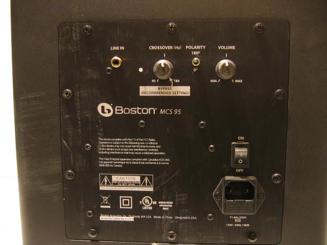 boston acoustics mcs95 powered subwoofer only click small picture 