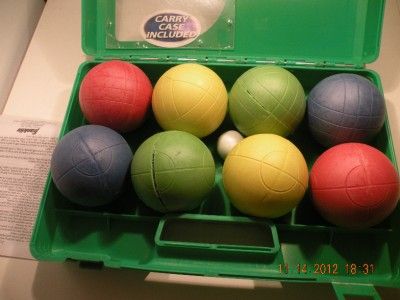 Franklin Bocce Ball Set 3720 3716 3714 with Carry Case Manual 8 Balls 