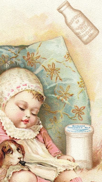 1891 © Borden Illinois Condensed Milk Bottle Trade Card