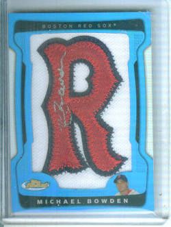 Michael Bowden 2009 Finest Letter Patch Autograph 12 25