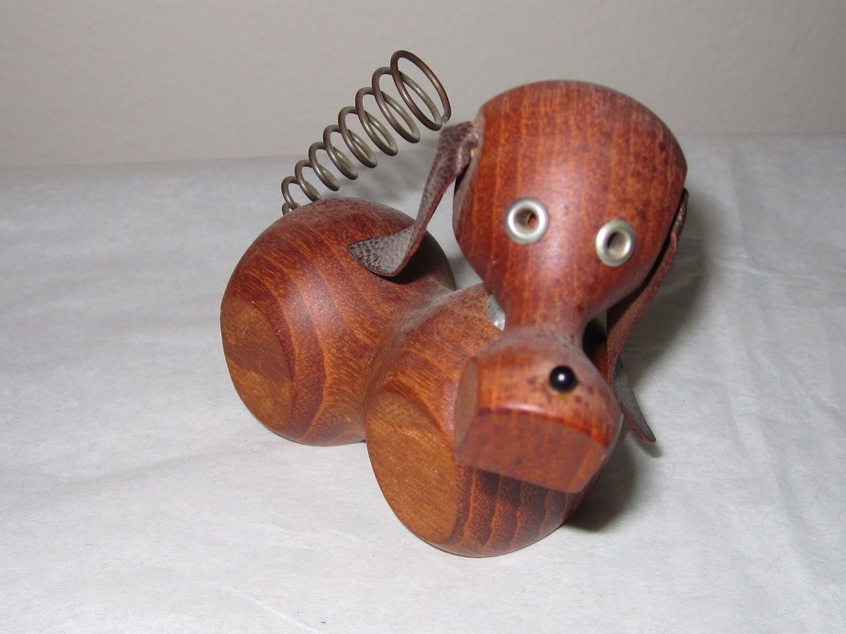 Denmark Bolling Bojesen Orskov Basse Dog Figurine Teak Danish Mid 