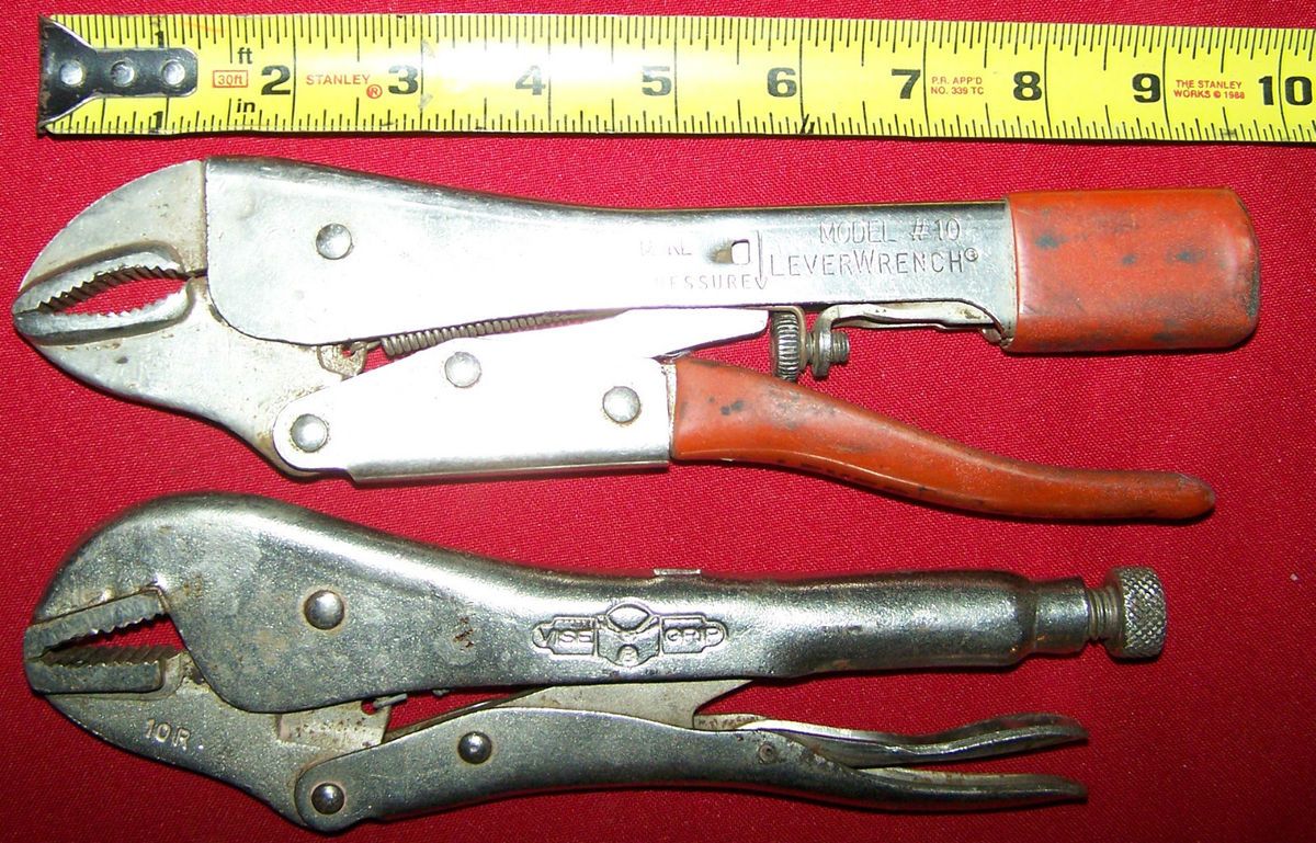 Vise Grip 10R Straight Jaw Locking Pliers and Model 10 Lever Wrench 