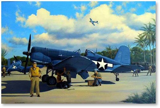 Boyington Takes A Break Stan Stokes Black Sheep Print