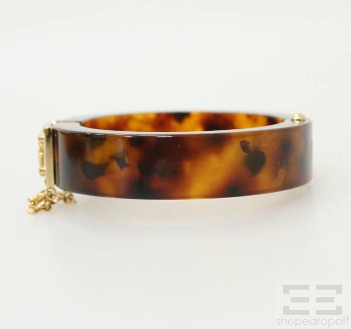   Vuitton Ecaille Tortoiseshell Golden Brass Lock Me Bracelet