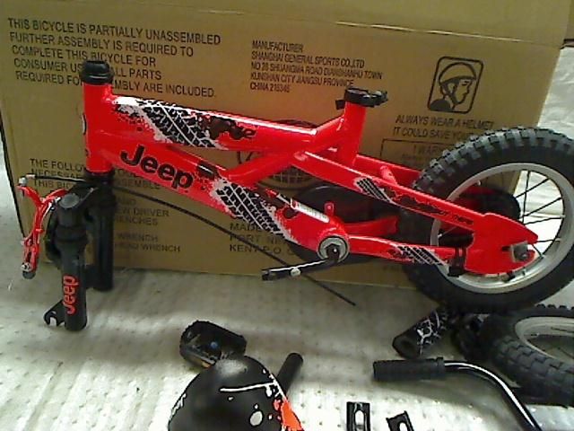 Jeep Boys Bike 12 inch Orange Black