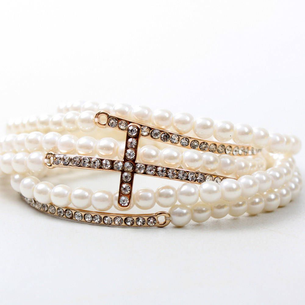 Zyx Sweet B4805 Gp Ivory Bracelets Womens Fashion