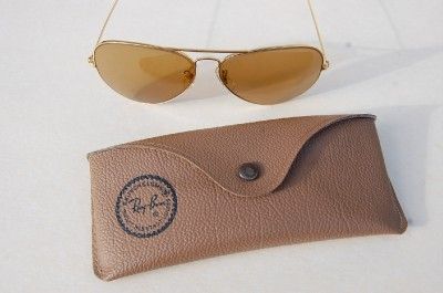 Vintage Ray Ban B L USA 62 14 USA Large Metal Gold AMBERMATIC1970 