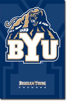 Brigham Young University Cougars Logo NCAA Poster