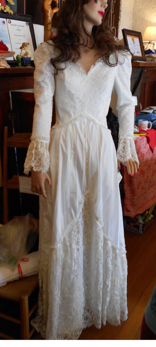 VINTAGE WEDDING DRESS MADE IN MEXICO BRENDA JULI LYNN CHARLOT