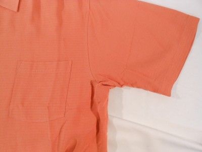 Tommy Bahama s Silk Camp Shirt Solid Orange Small New