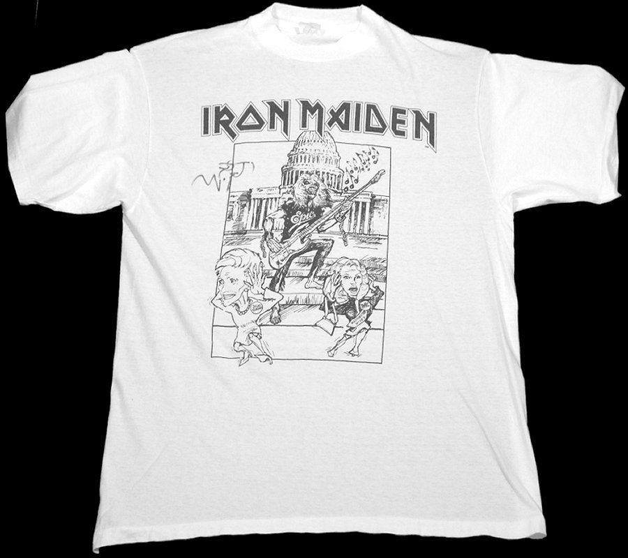 Iron Maiden Promo Epic Shirt Signed by Bruce Dickinson