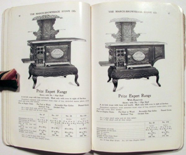 March Brownback Pottstown PA Cast Iron Wood Coal Stove Range Catalog 