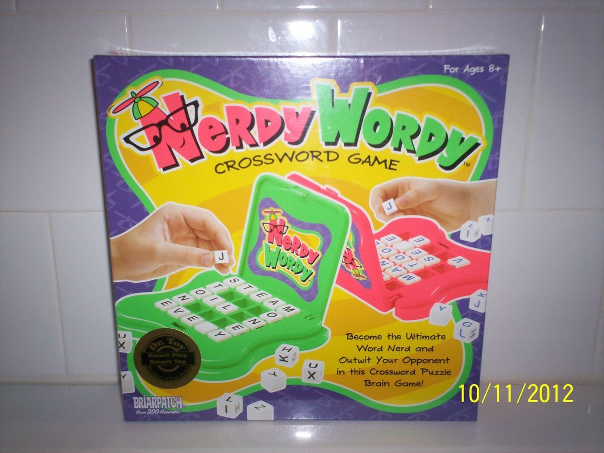 Nerdy Wordy Crossword Game by Briarpatch 2005 Brand New