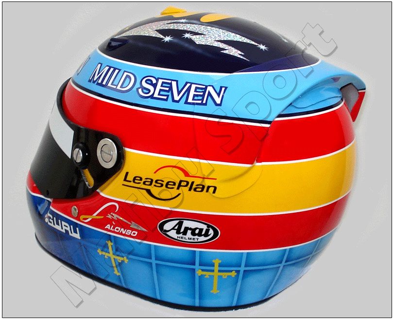 Fernando Alonso 2004 F1 Replica Helmet Full Scale 1 1