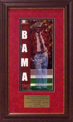 Alabama Football Bear Bryant Goal Post Framed Print