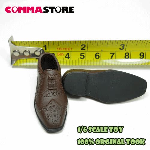 TB73 02 1 6 Action Figure Dark Brown Brogue Shoes