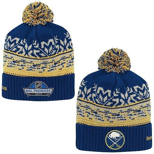 Buffalo Sabres Reebok KG29 2011 NHL Premiere Official Pom Knit Hat 