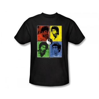 Bruce Lee Enter The Dragon Movie Warhol Yin Yang T Shirt Tee