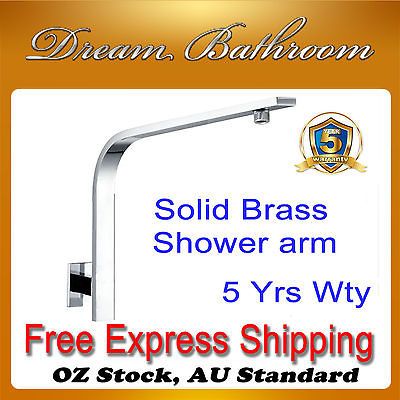 Cubic Wall Square Bath Rainfall Upswept Gooseneck Shower Arm Solid 